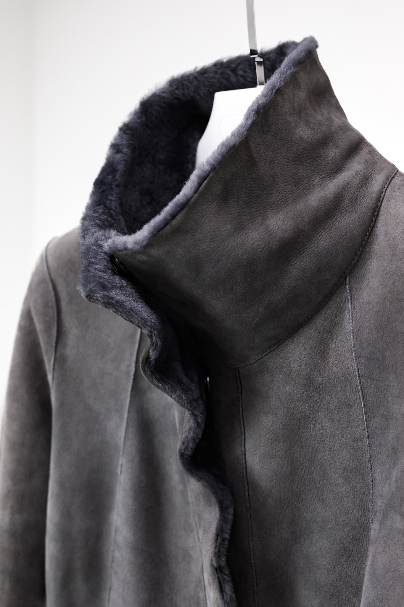 Blank Reversable Grey Nubuck Coat