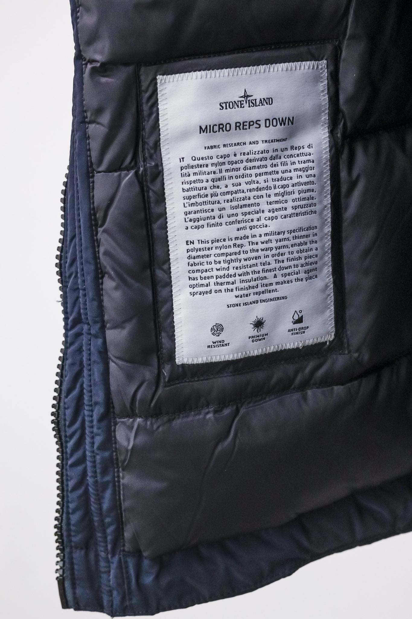 Stone Island Navy Micro Reps Down Vest