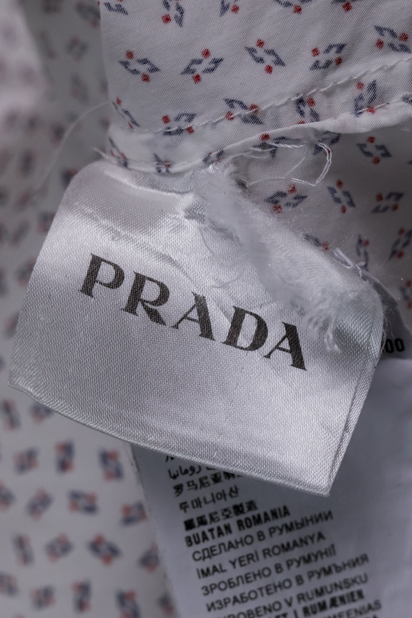 Prada Cotton Geometric Print Shirt