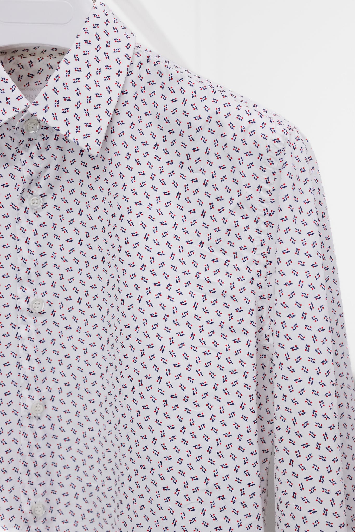 Prada Cotton Geometric Print Shirt