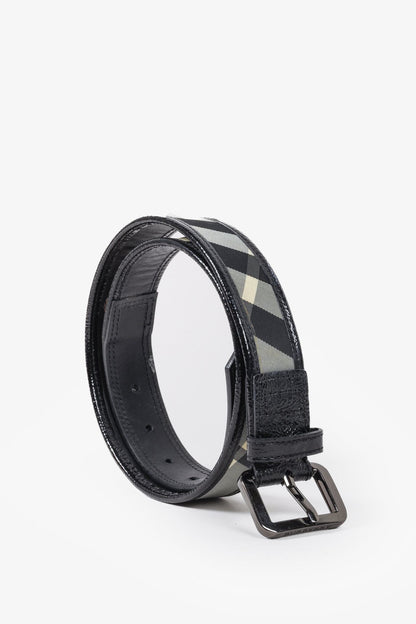 Burberry Black Nova Check Belt