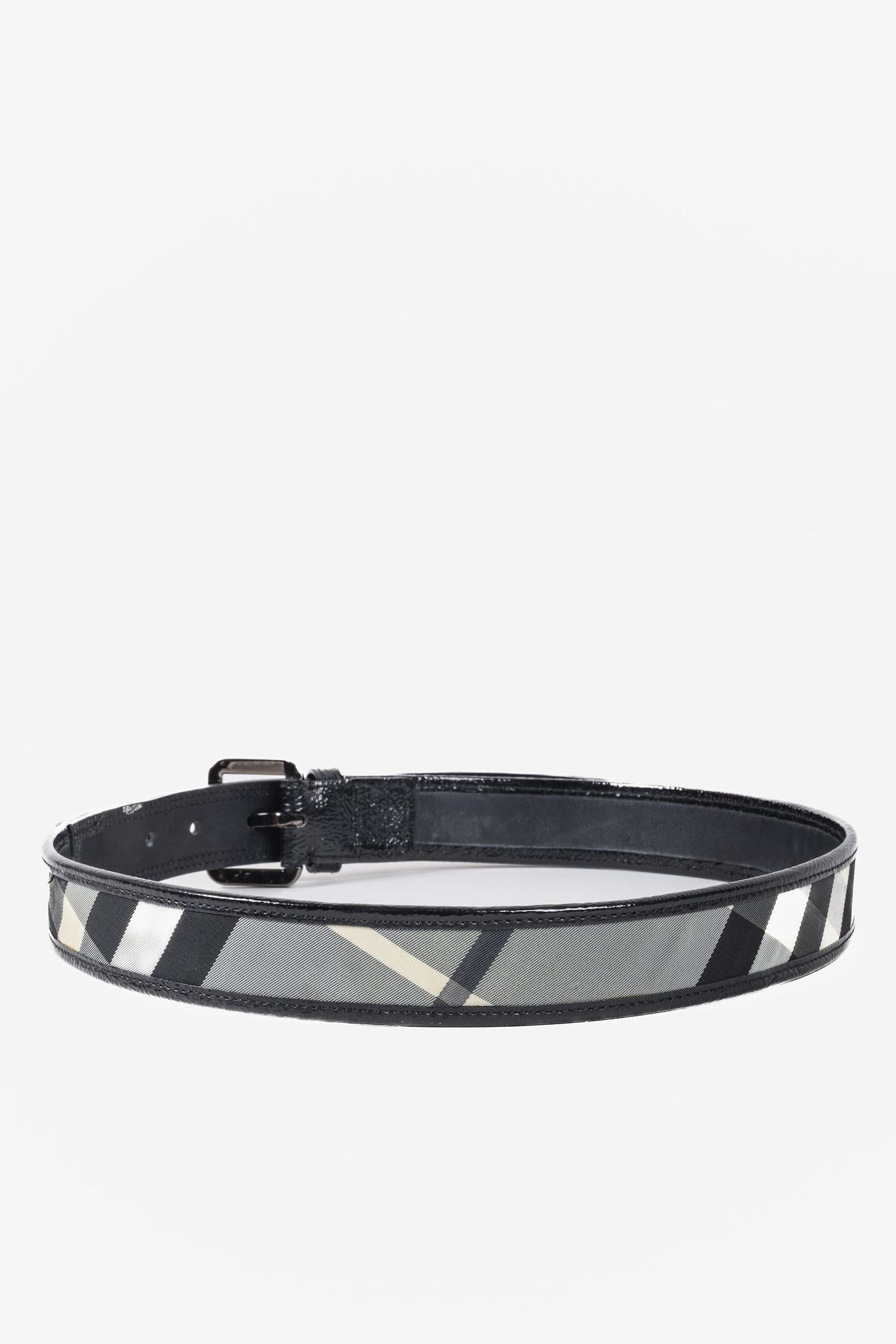 Burberry Black Nova Check Belt