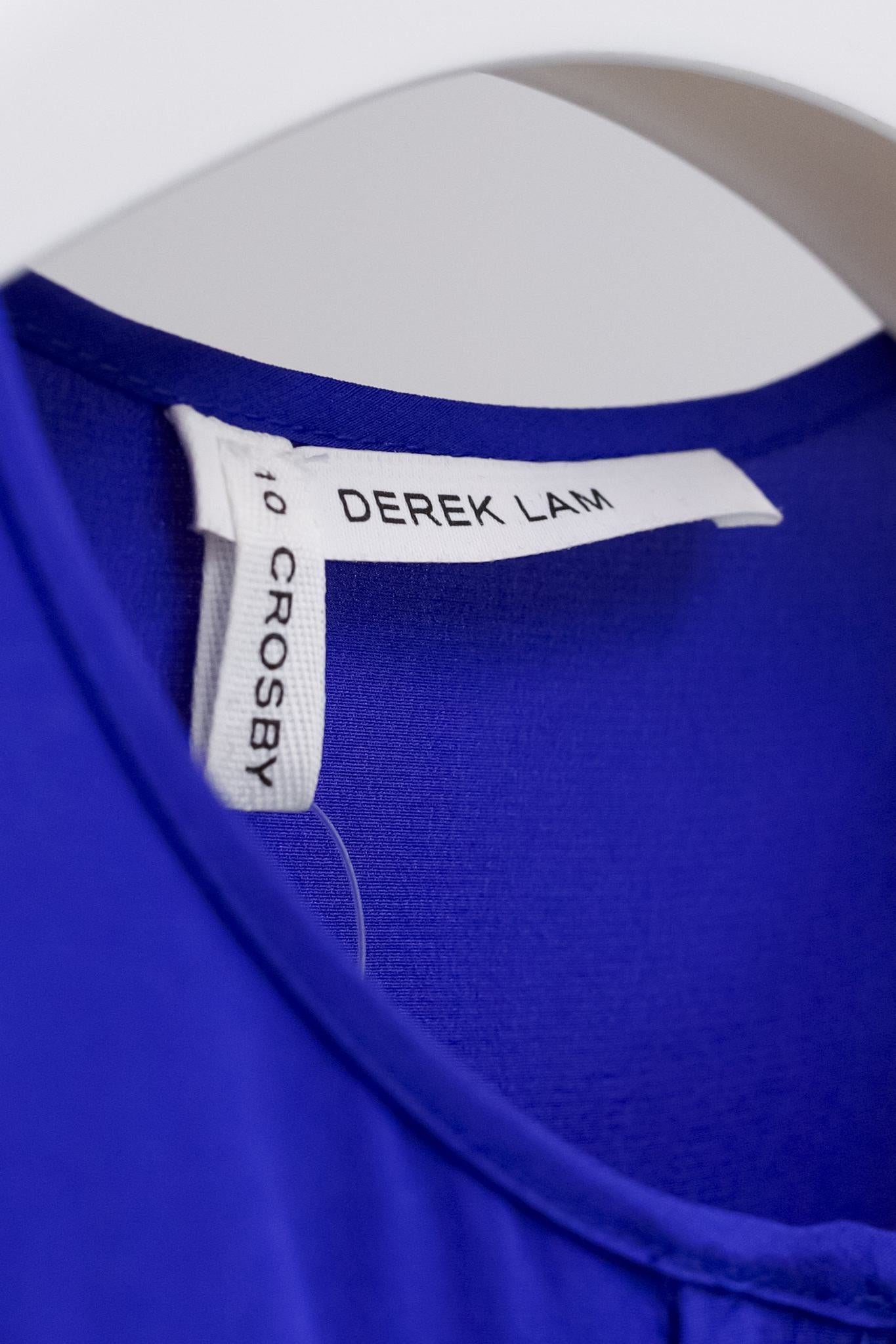 Derek Lam 10 Crosby Blue Silk Top