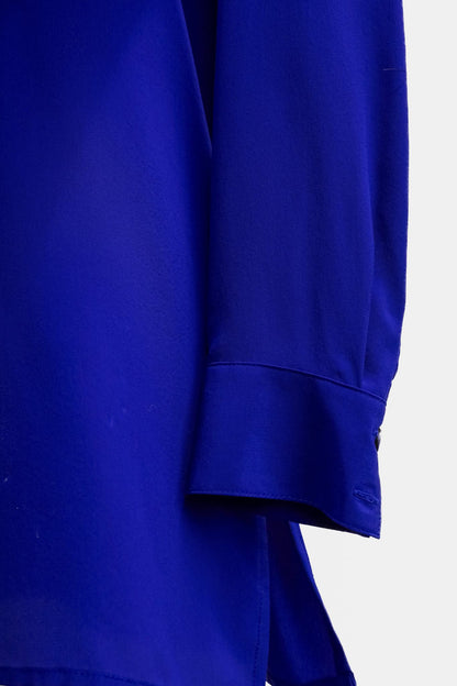 Derek Lam 10 Crosby Blue Silk Top