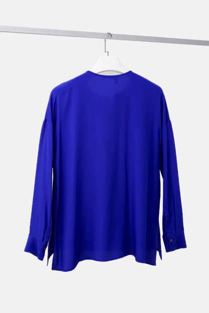 Derek Lam 10 Crosby Blue Silk Top