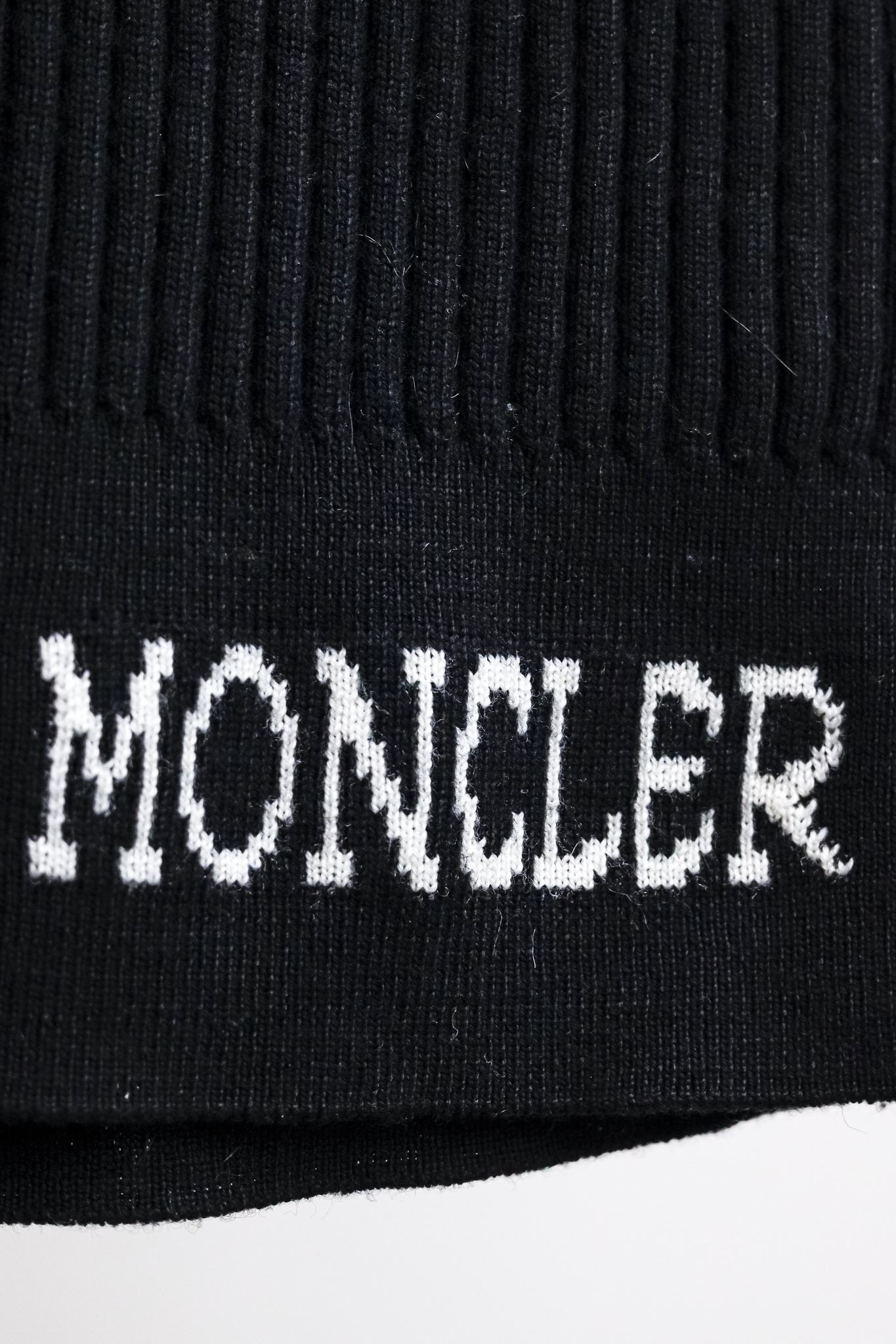 Moncler Black Ribbed Wool Top