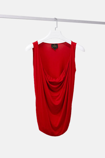 Vivienne Westwood Anglomania Red Cawl Neck Tank