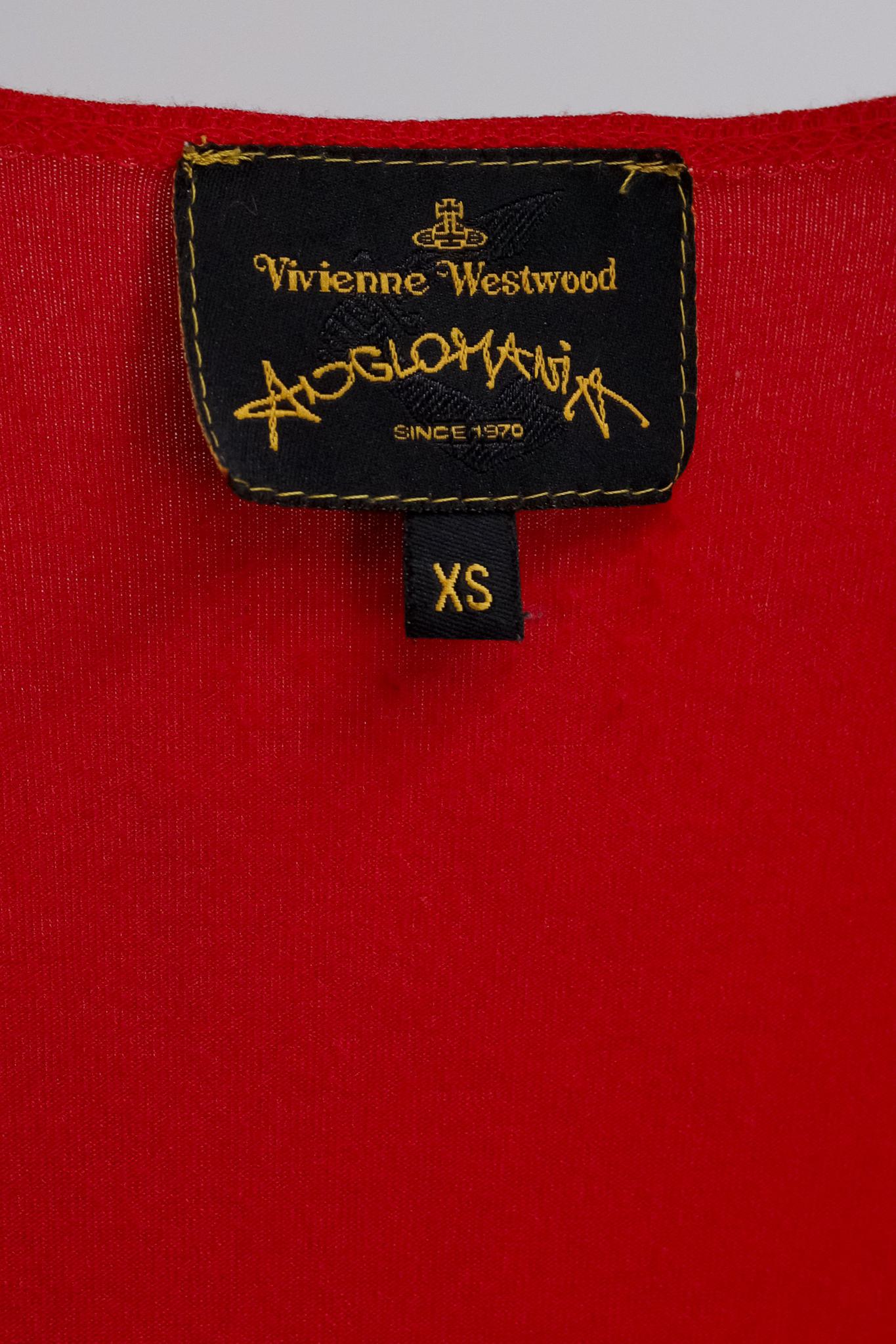 Vivienne Westwood Anglomania Red Cawl Neck Tank