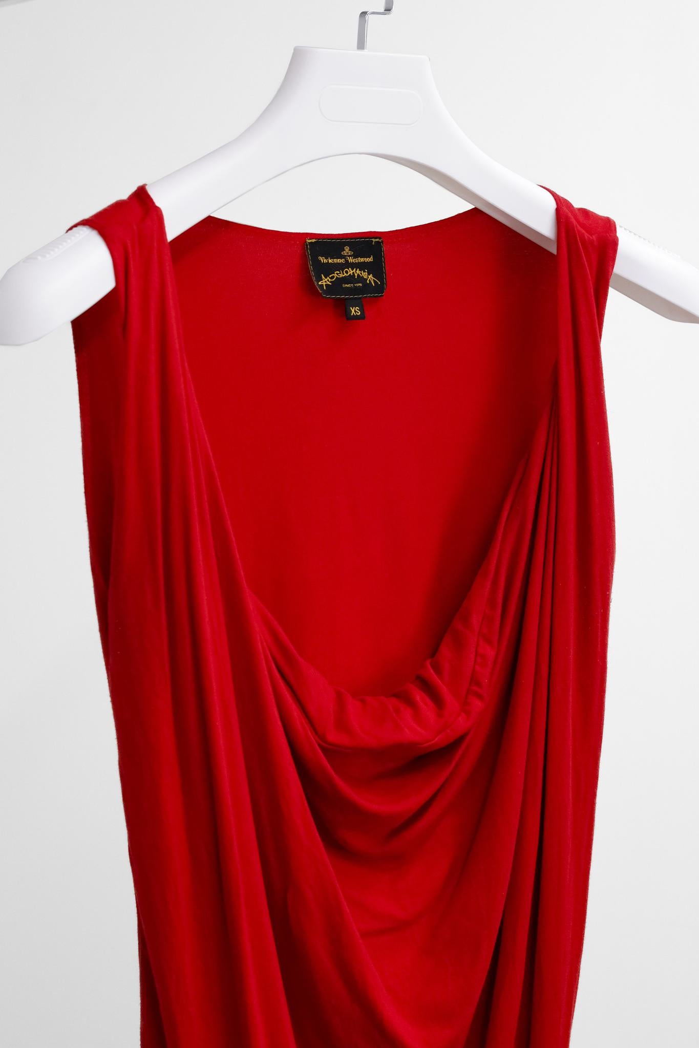 Vivienne Westwood Anglomania Red Cawl Neck Tank