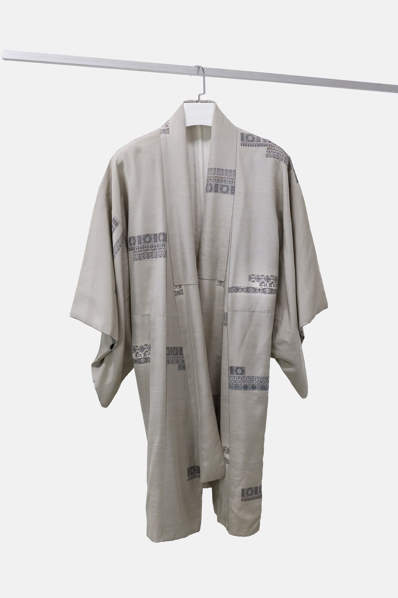 Blank Silk Tan Kimono