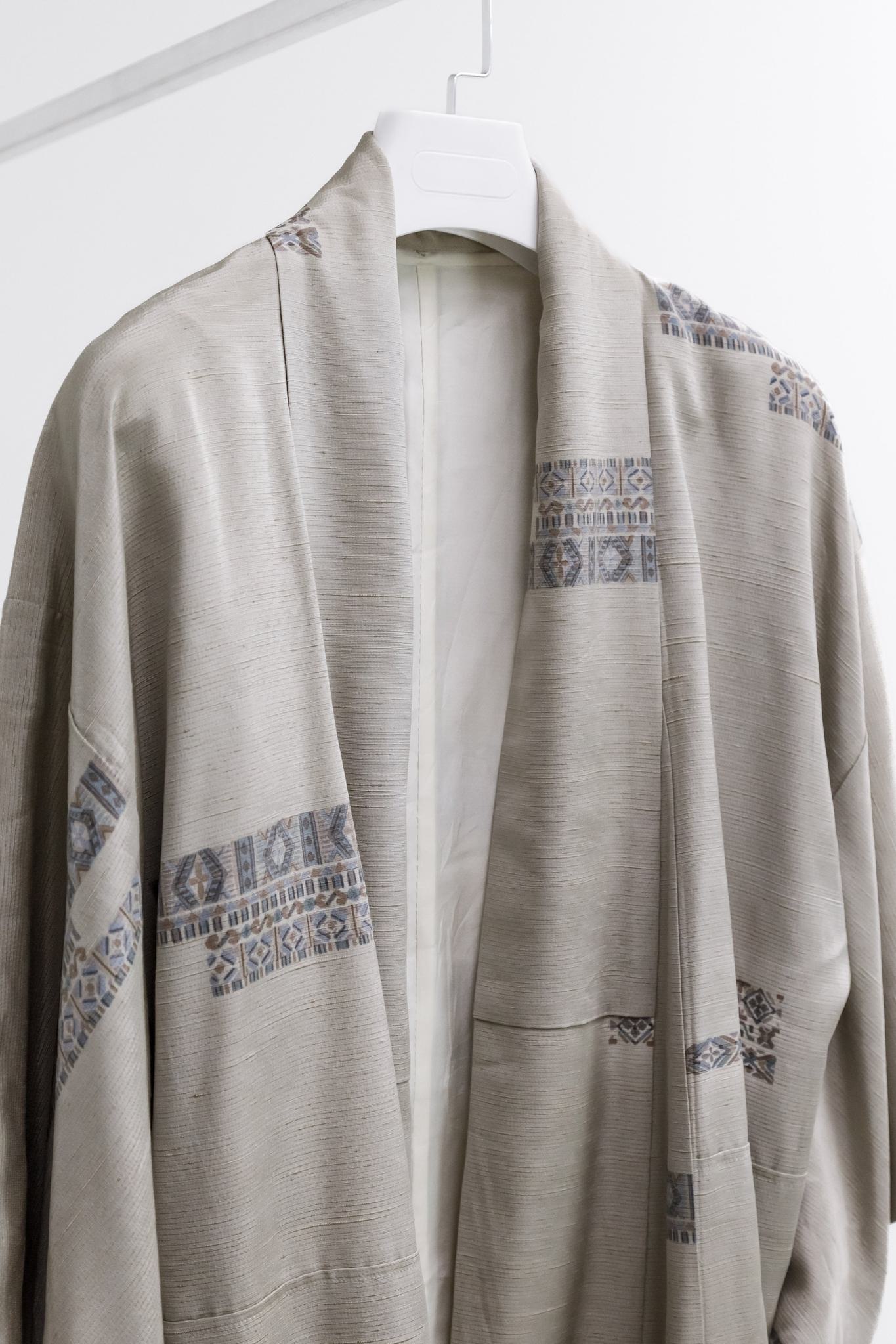 Blank Silk Tan Kimono