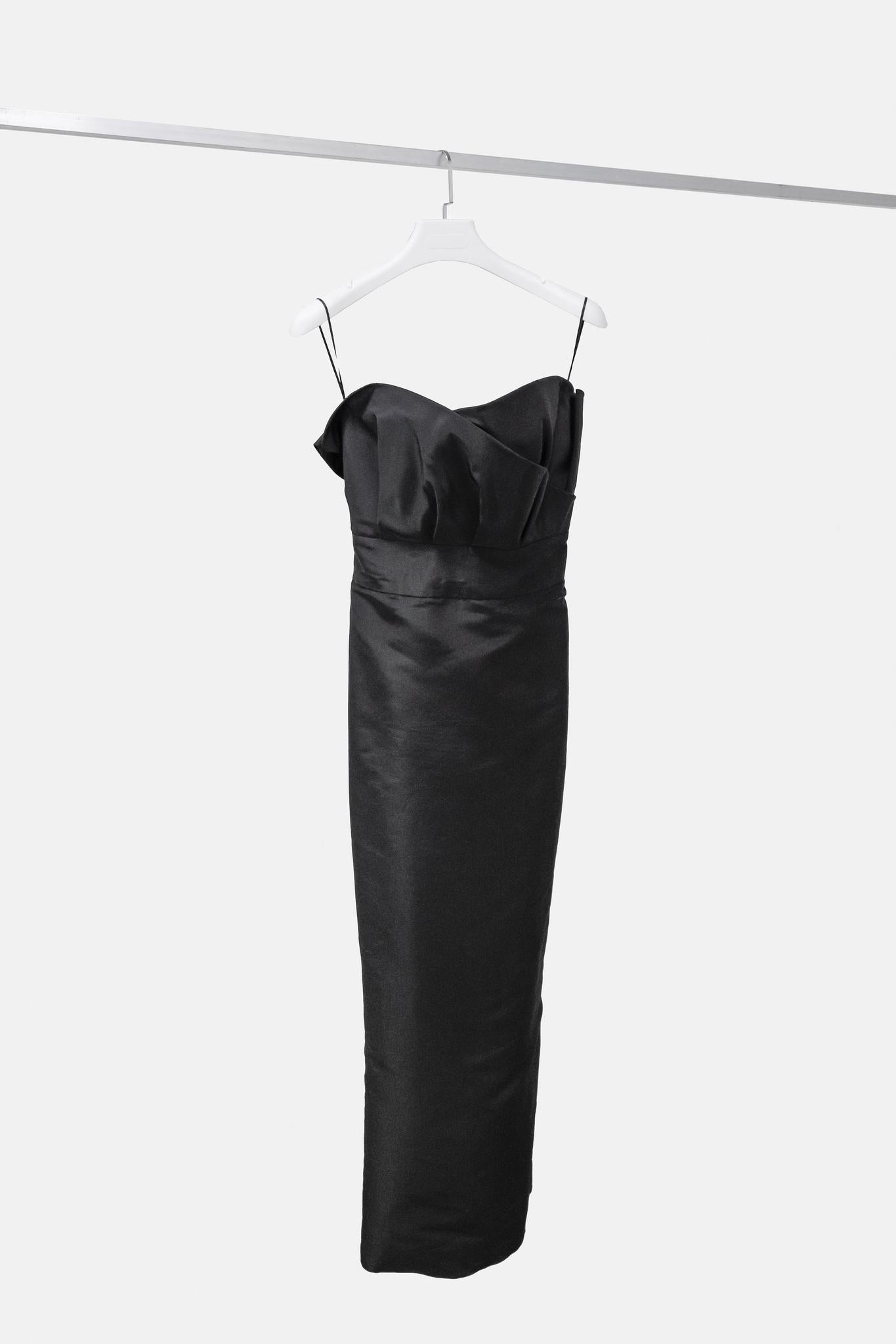 Jacques Fath Black Silk Gown