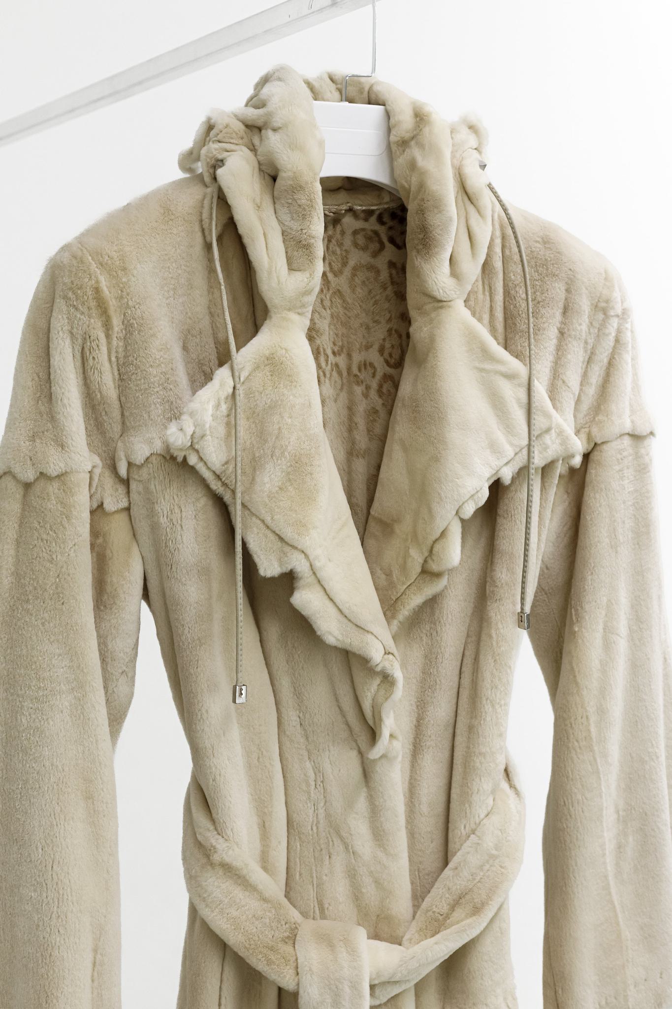 Shaved Mink Beige Fur Trench