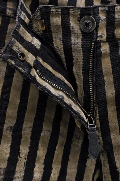 Annette Gortz Crime Brown Stripe Printed Jeans