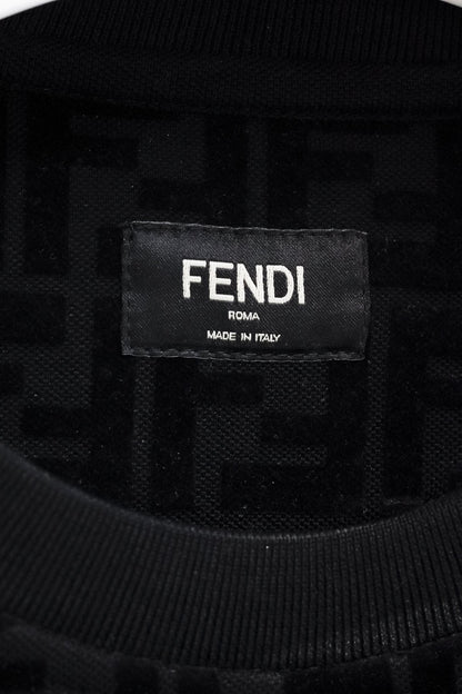 Fendi Black Velvet Monogram Pullover