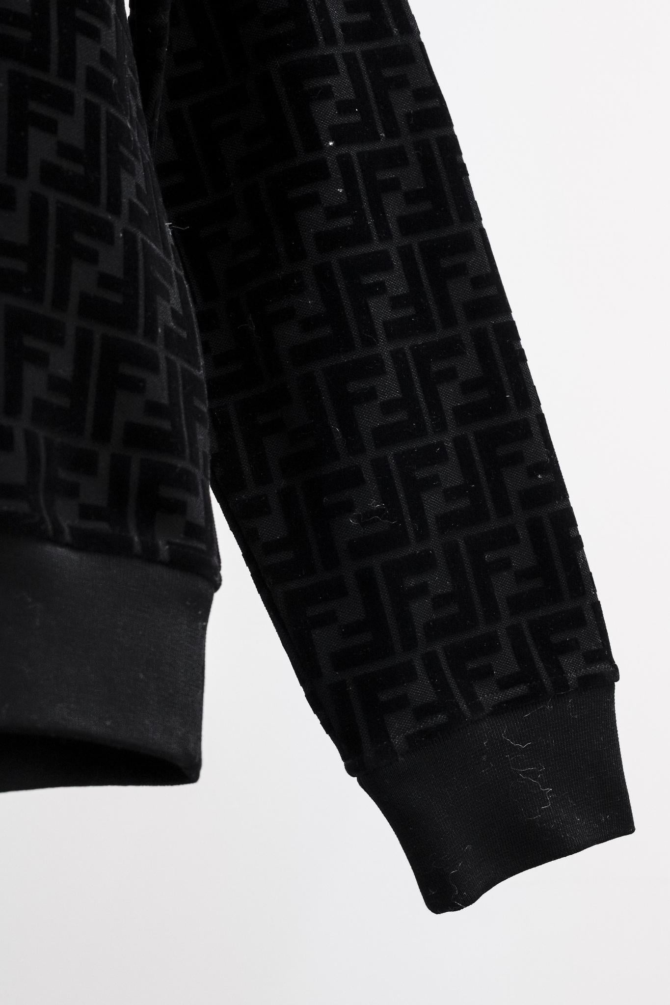 Fendi Black Velvet Monogram Pullover