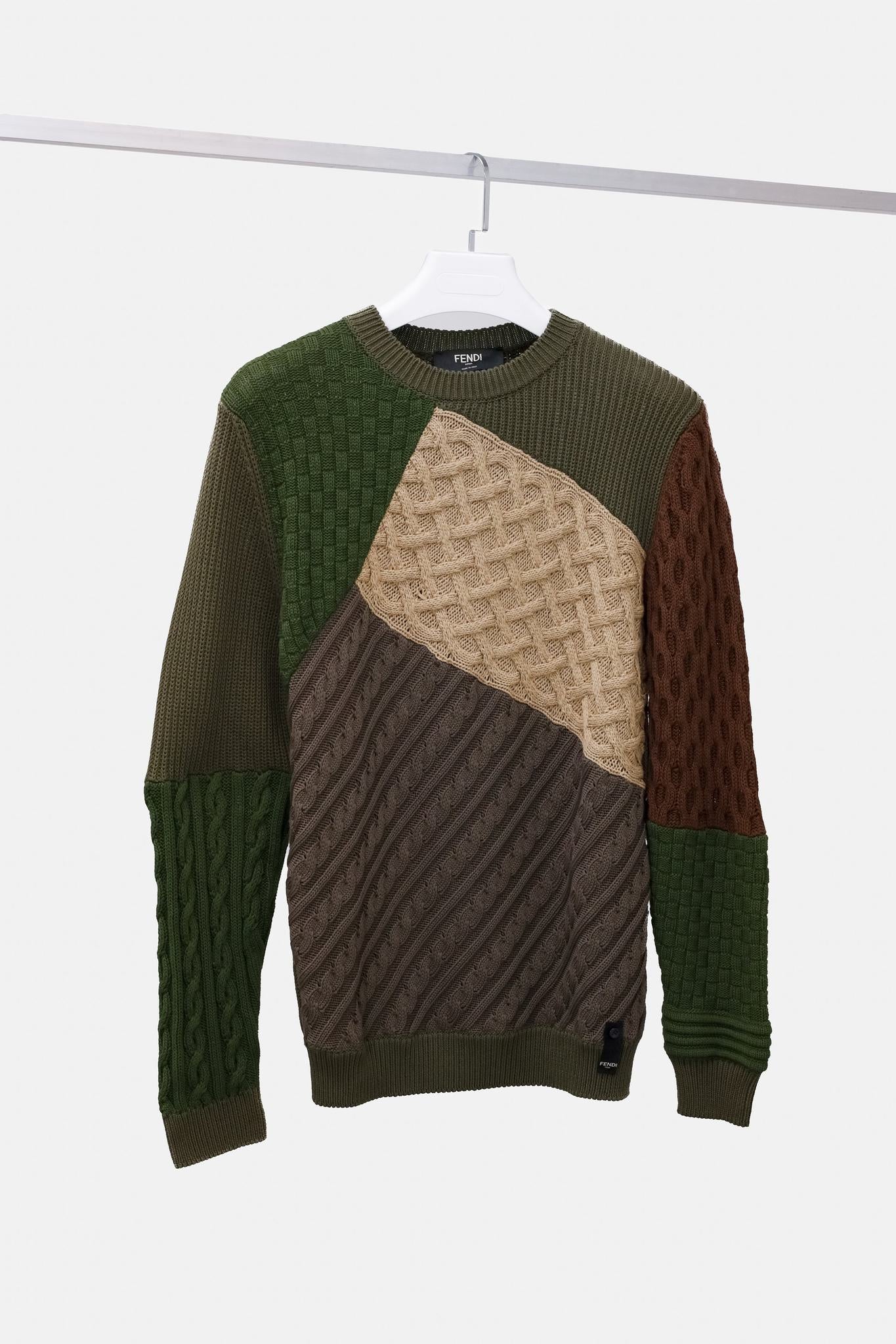 Fendi Patchwork Knit Sweater