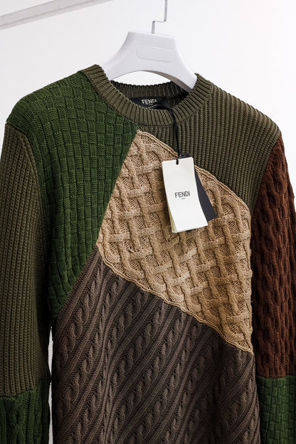 Fendi Patchwork Knit Sweater