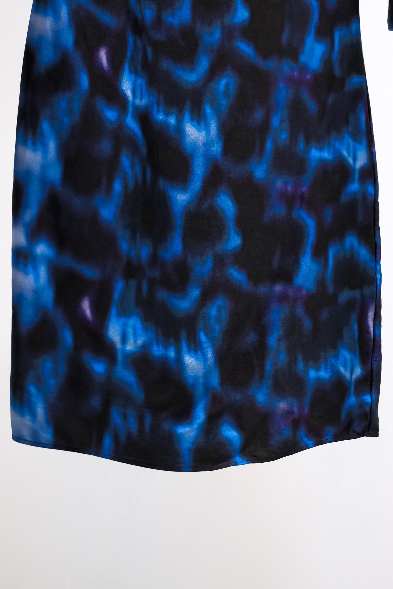Erdem Resort 2011 Abstract Blue Print Shift Knee-Length Dress