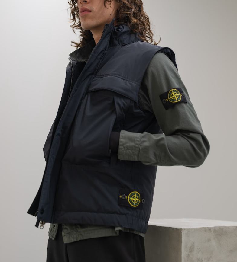 Stone Island Navy Micro Reps Down Vest