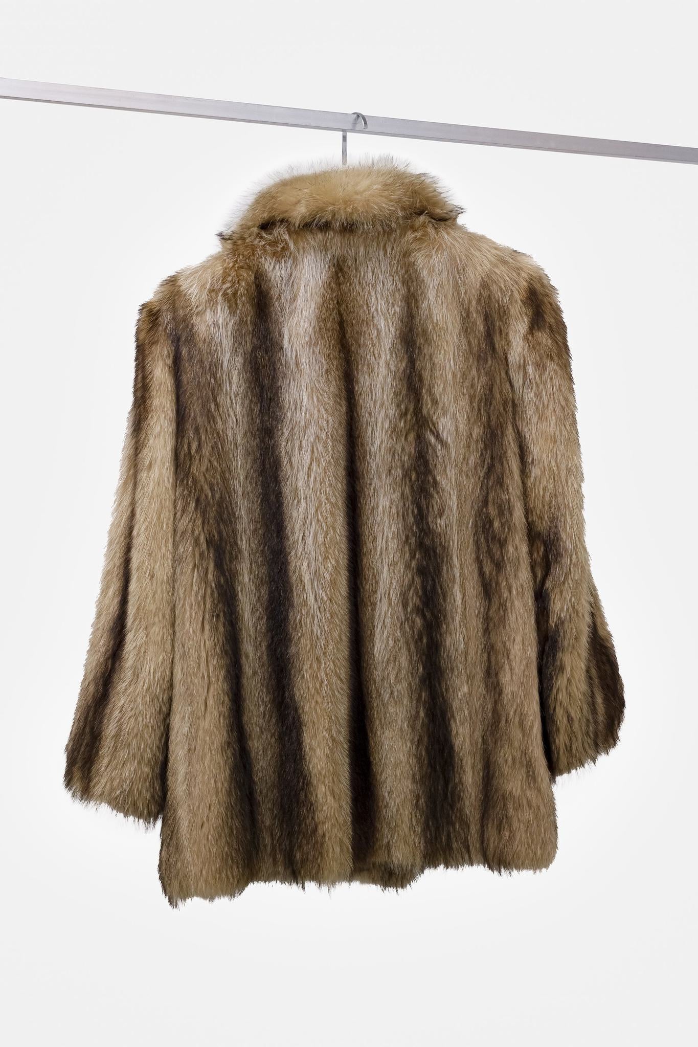 Blank Brown Mink Car Coat