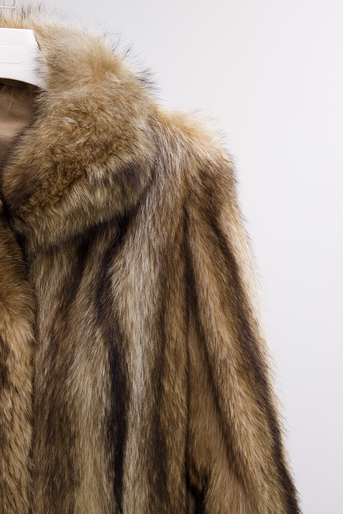 Blank Brown Mink Car Coat