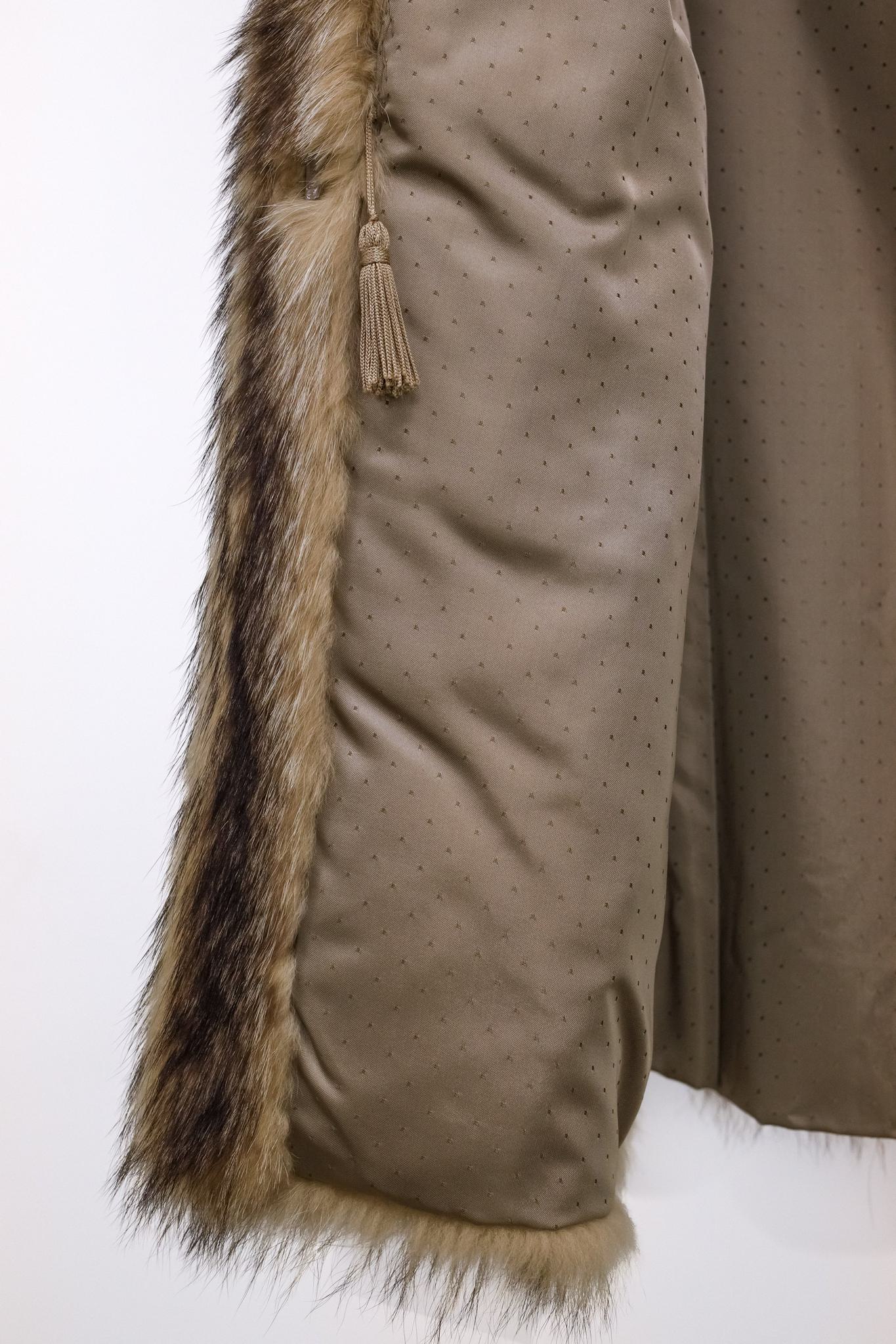 Blank Brown Mink Car Coat