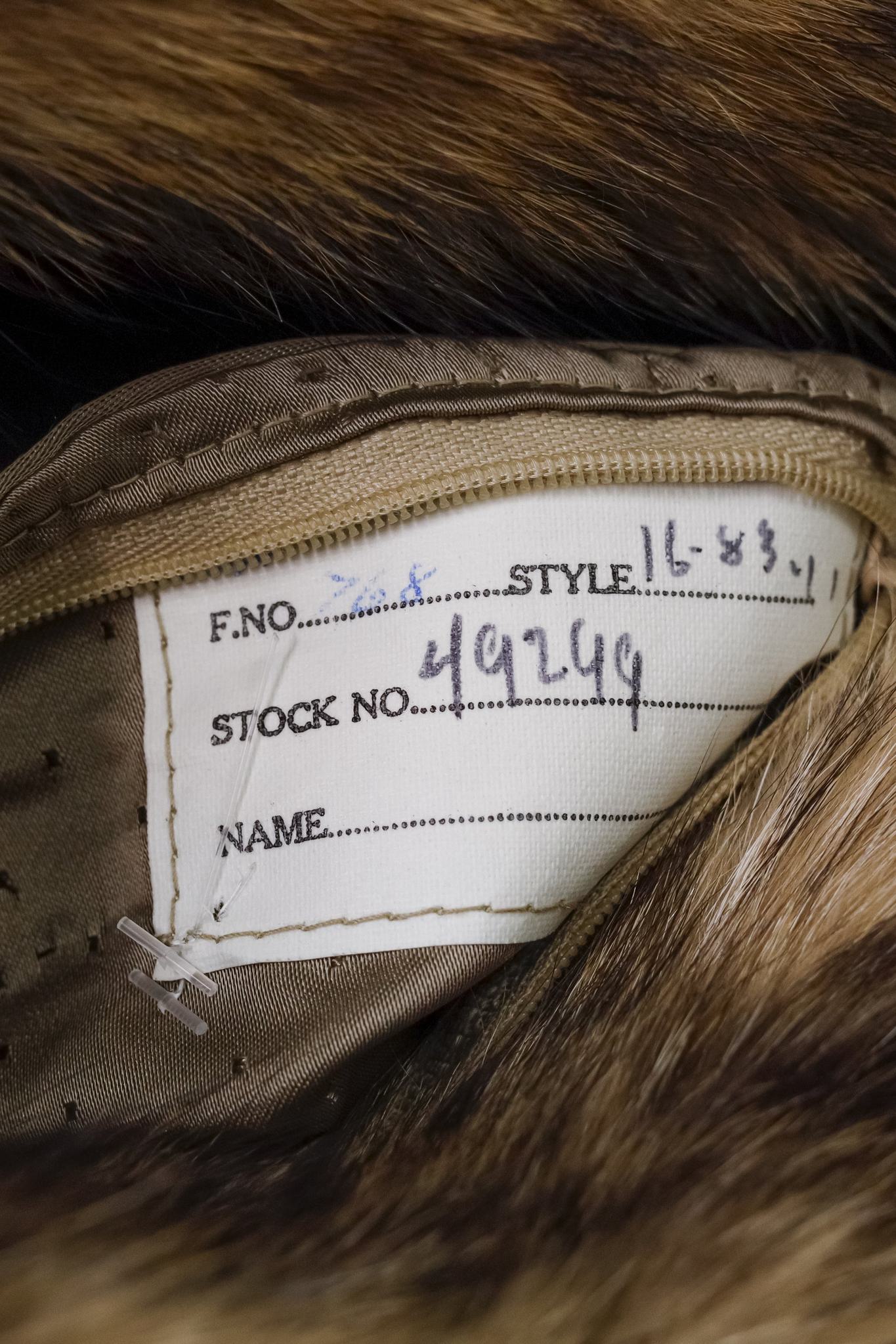Blank Brown Mink Car Coat