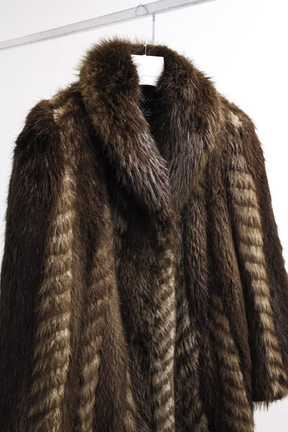 Furs by Michael Brown and Ivory Long Beaver Coat