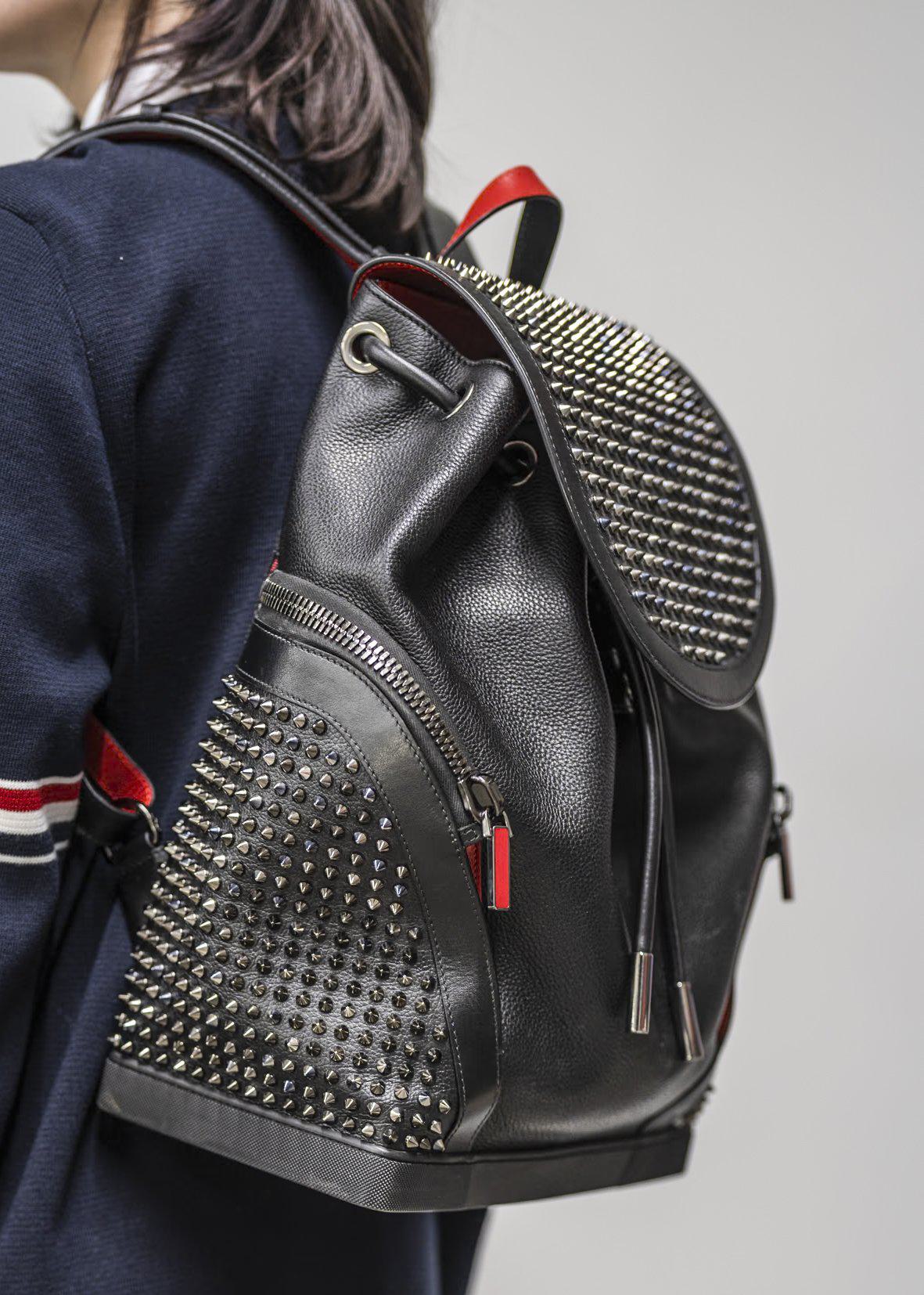 Christian Louboutin Explorafunk Black Calfskin Backpack