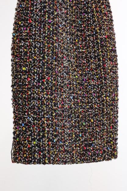 Escada Dalissan Black Knit Multicolour Tweed Dress