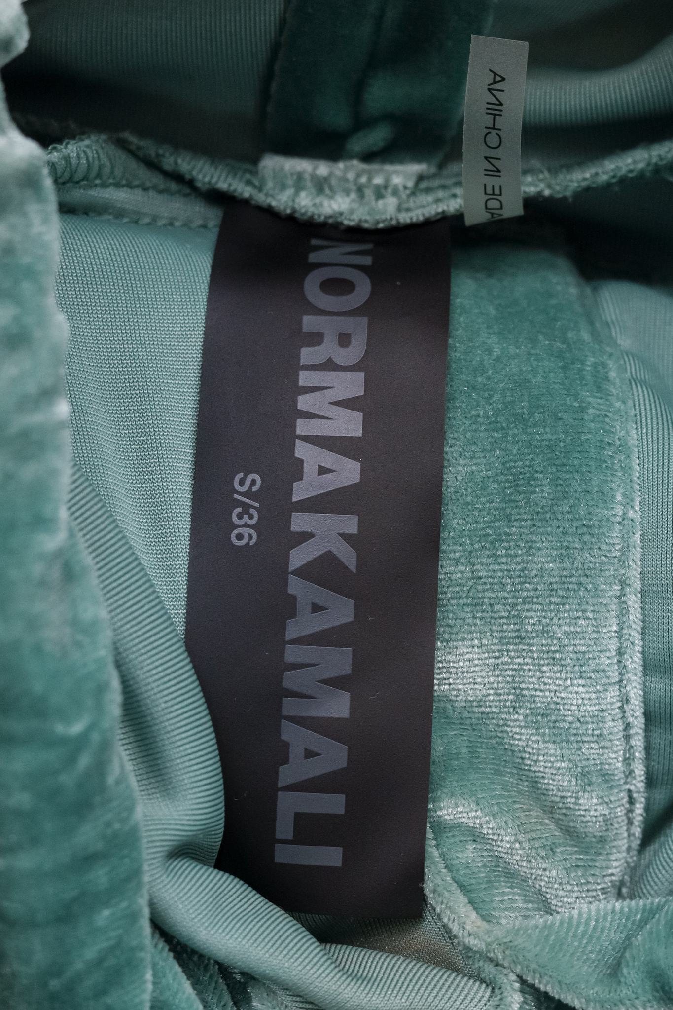 Norma Kamali Green Velvet-Effect Boyfriend Hoodie