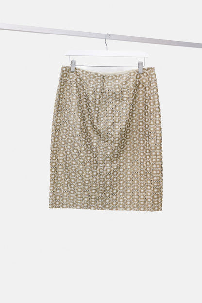 Akris Eyelet Pencil Skirt