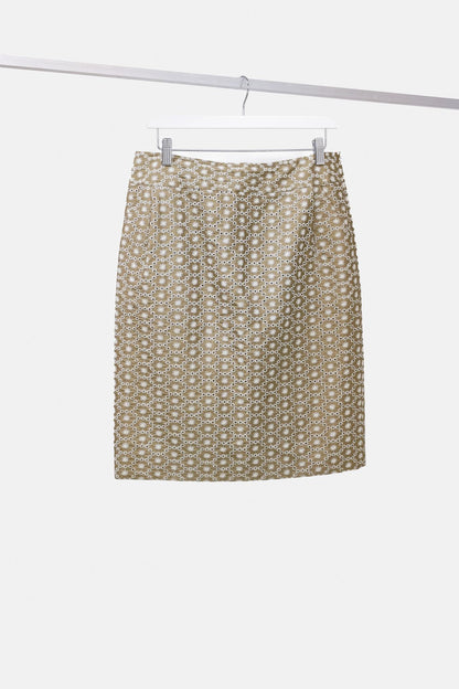 Akris Eyelet Pencil Skirt