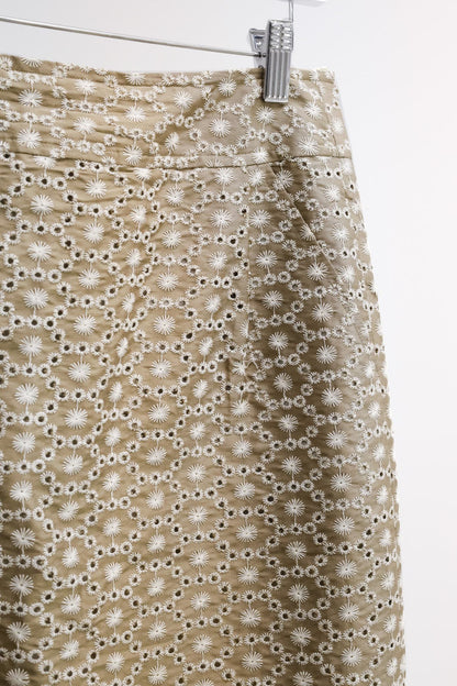 Akris Eyelet Pencil Skirt