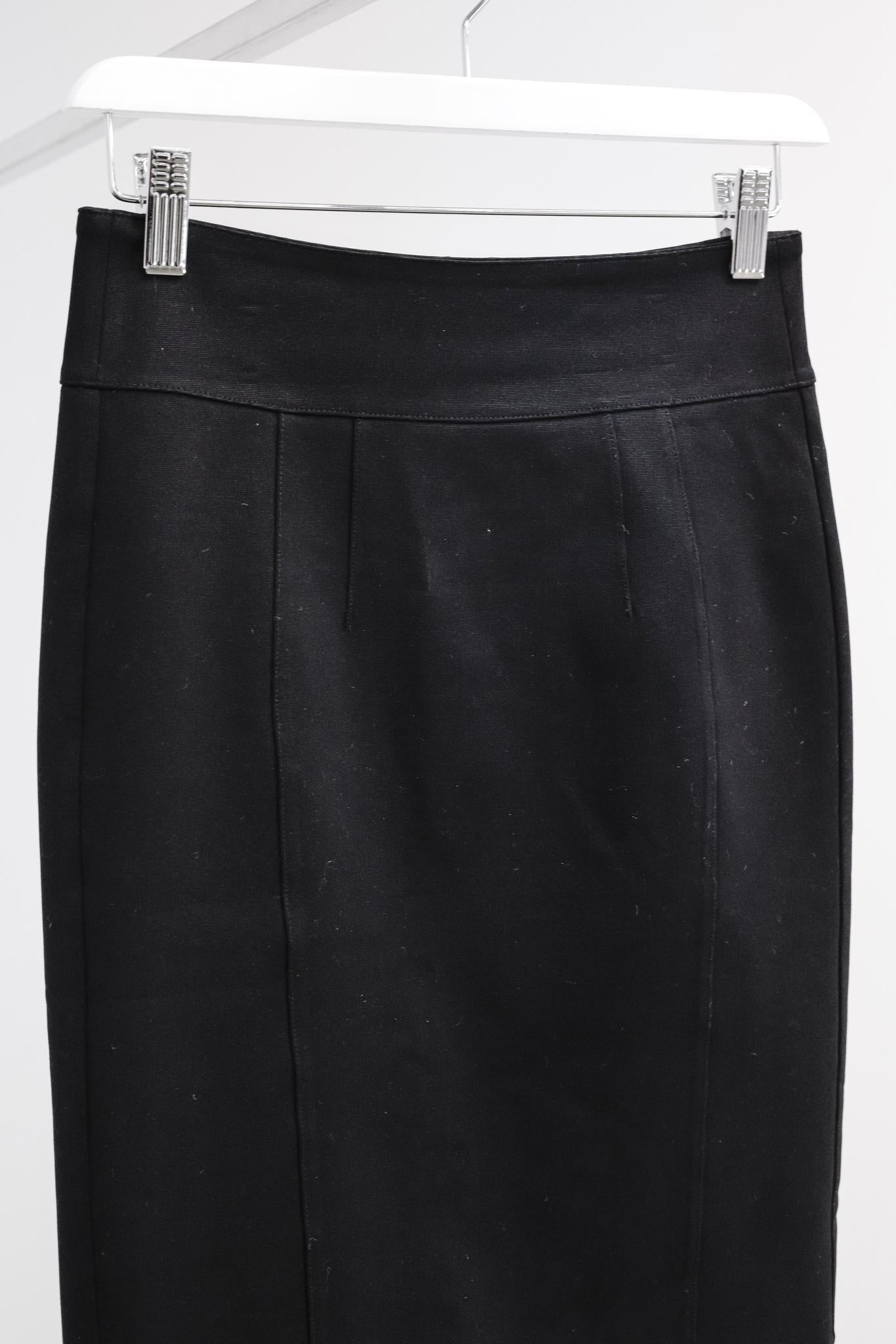 Burberry Black Stretch Pencil Skirt