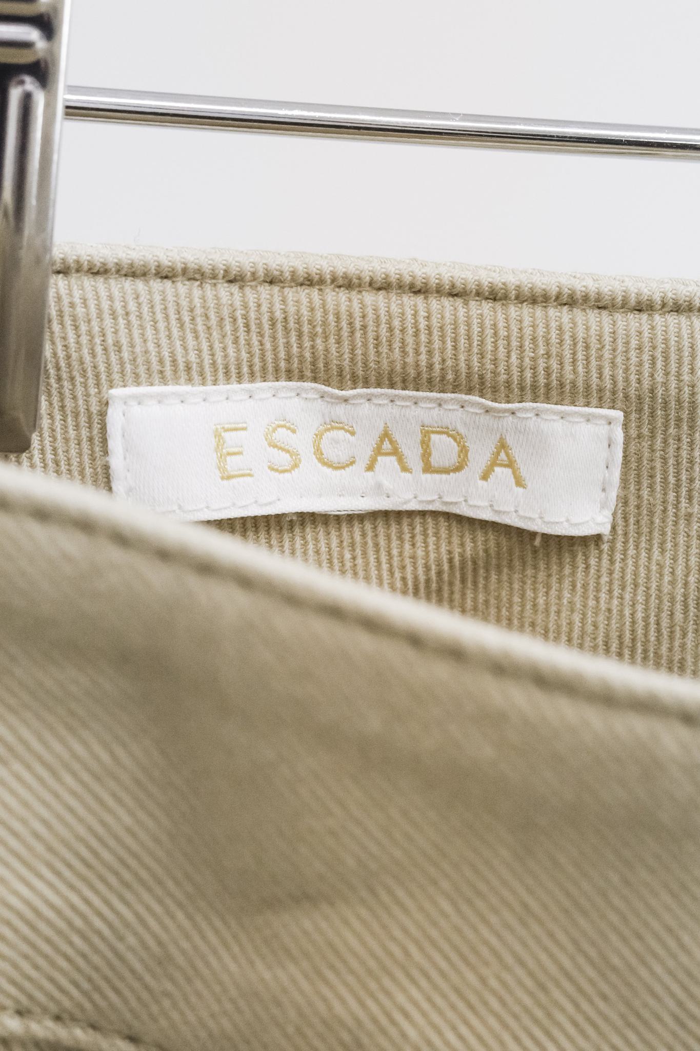 Escada Tavora Khaki Slim Twill Pants