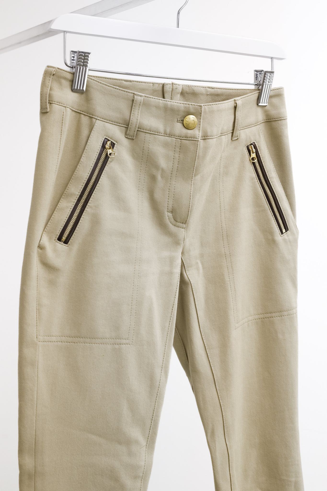 Escada Tavora Khaki Slim Twill Pants