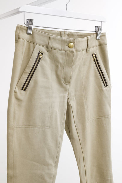 Escada Tavora Khaki Slim Twill Pants