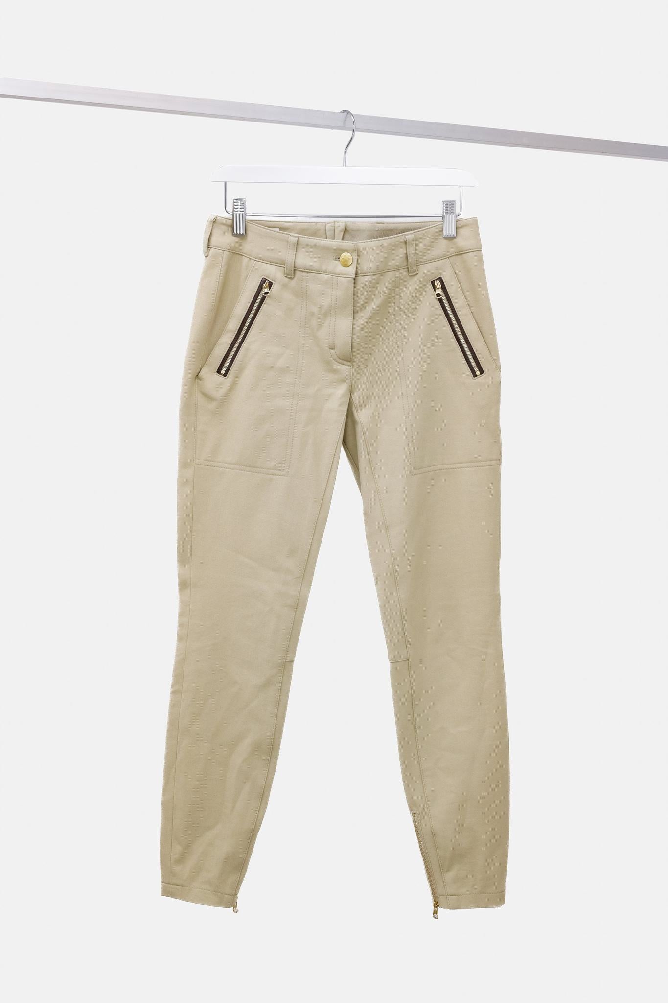 Escada Tavora Khaki Slim Twill Pants