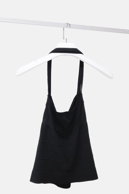 Roberto Cavalli Black Halter Top