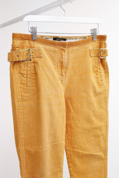 Roberto Cavalli Orange Cropped Denim Jeans