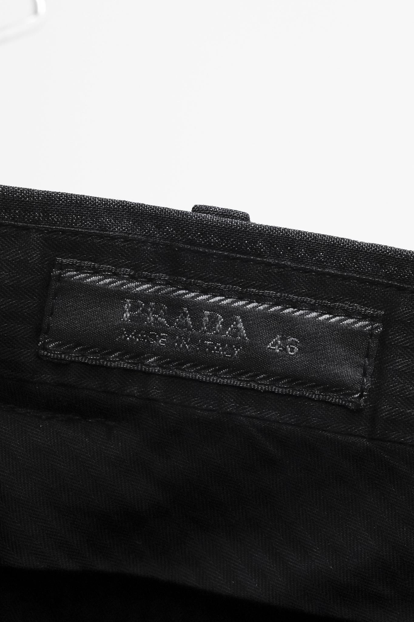 Prada Charcoal Grey Pinstripe Trousers