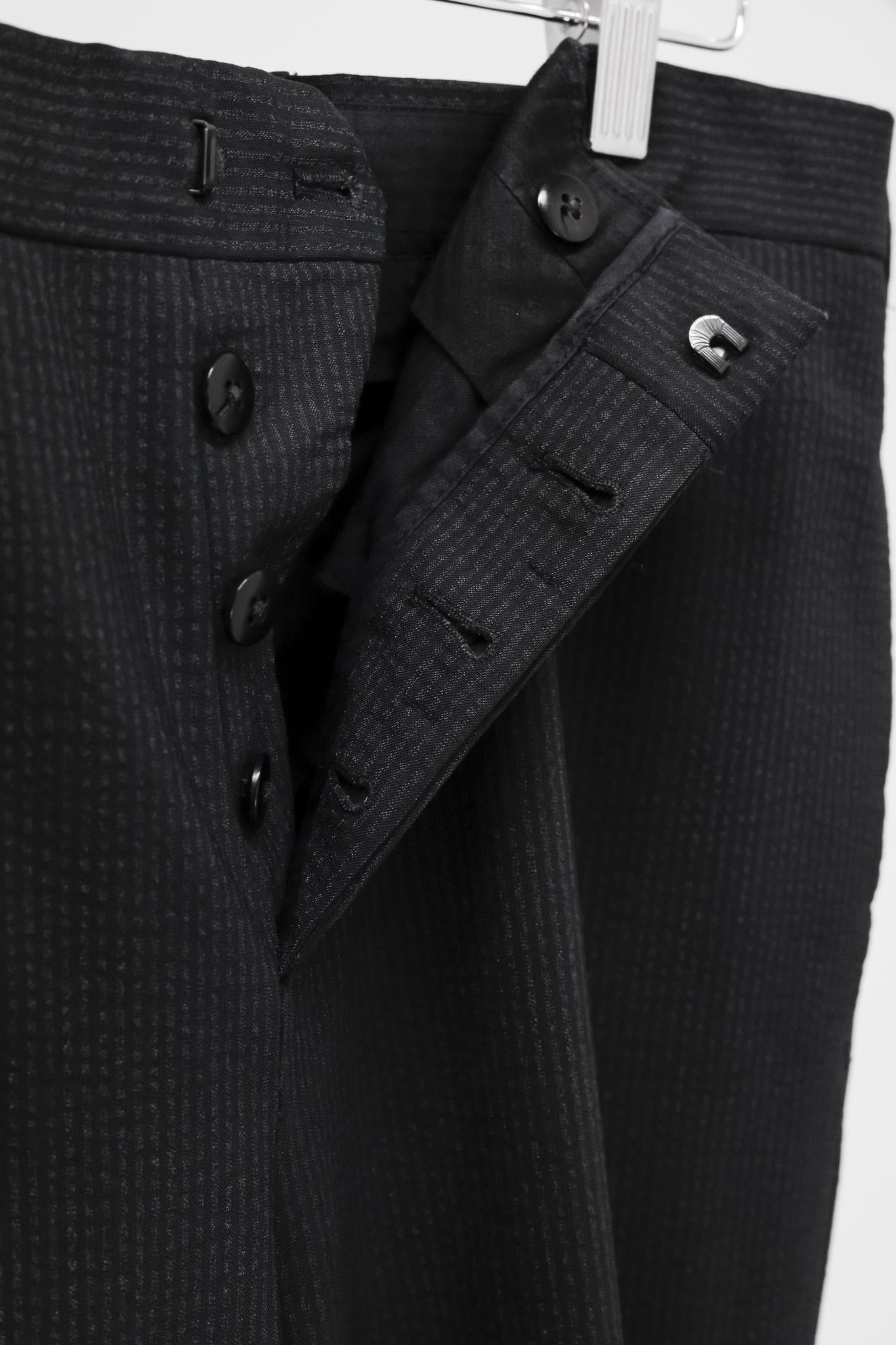 Prada Charcoal Grey Pinstripe Trousers