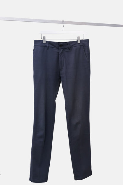 Raf by Raf Simons Steel Blue Cotton Trousers