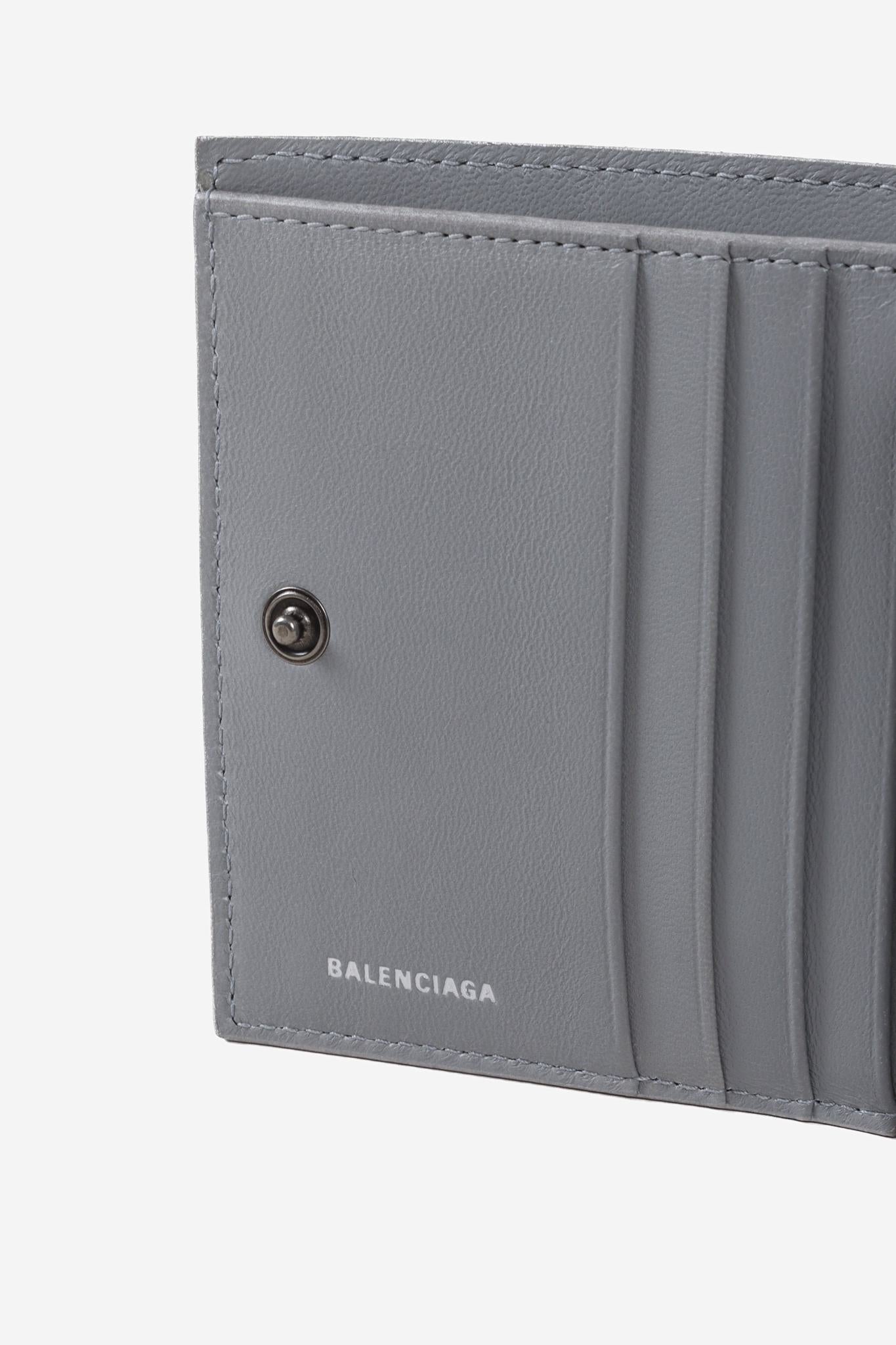 Balenciaga Crush Metallized Quilted Wallet