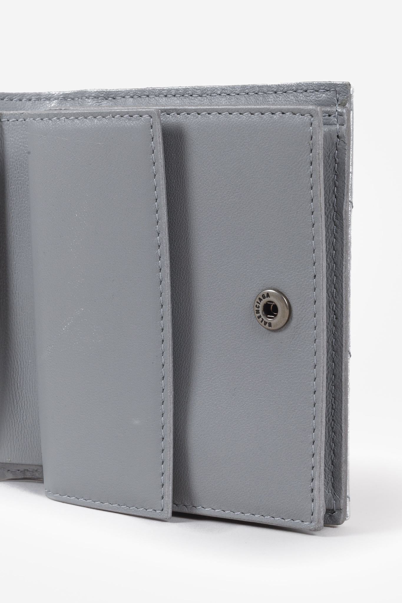 Balenciaga Crush Metallized Quilted Wallet