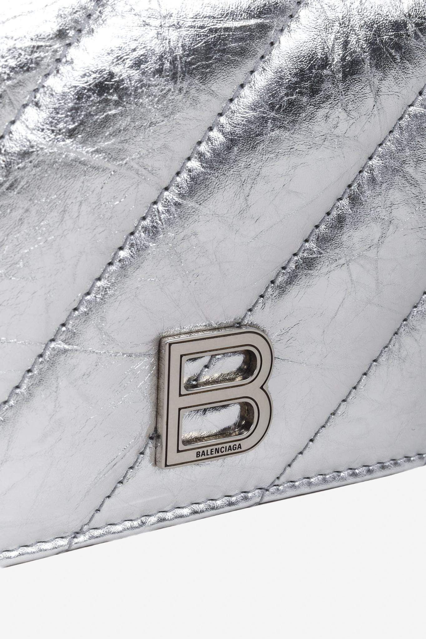 Balenciaga Crush Metallized Quilted Wallet