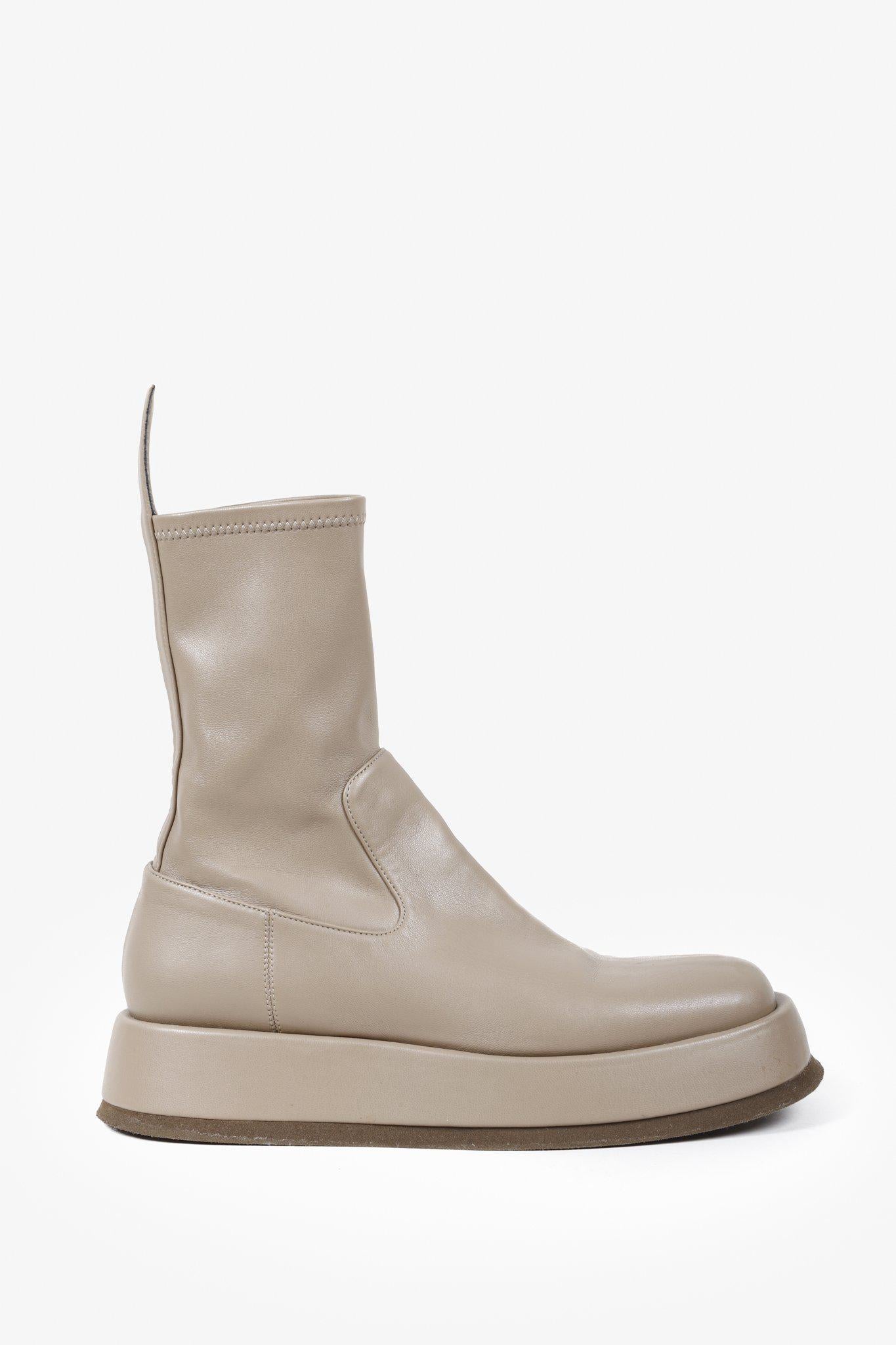 GIA BORGHINI x RHW Rosie11 Ankle Boots Leather Platform Chelsea Boot