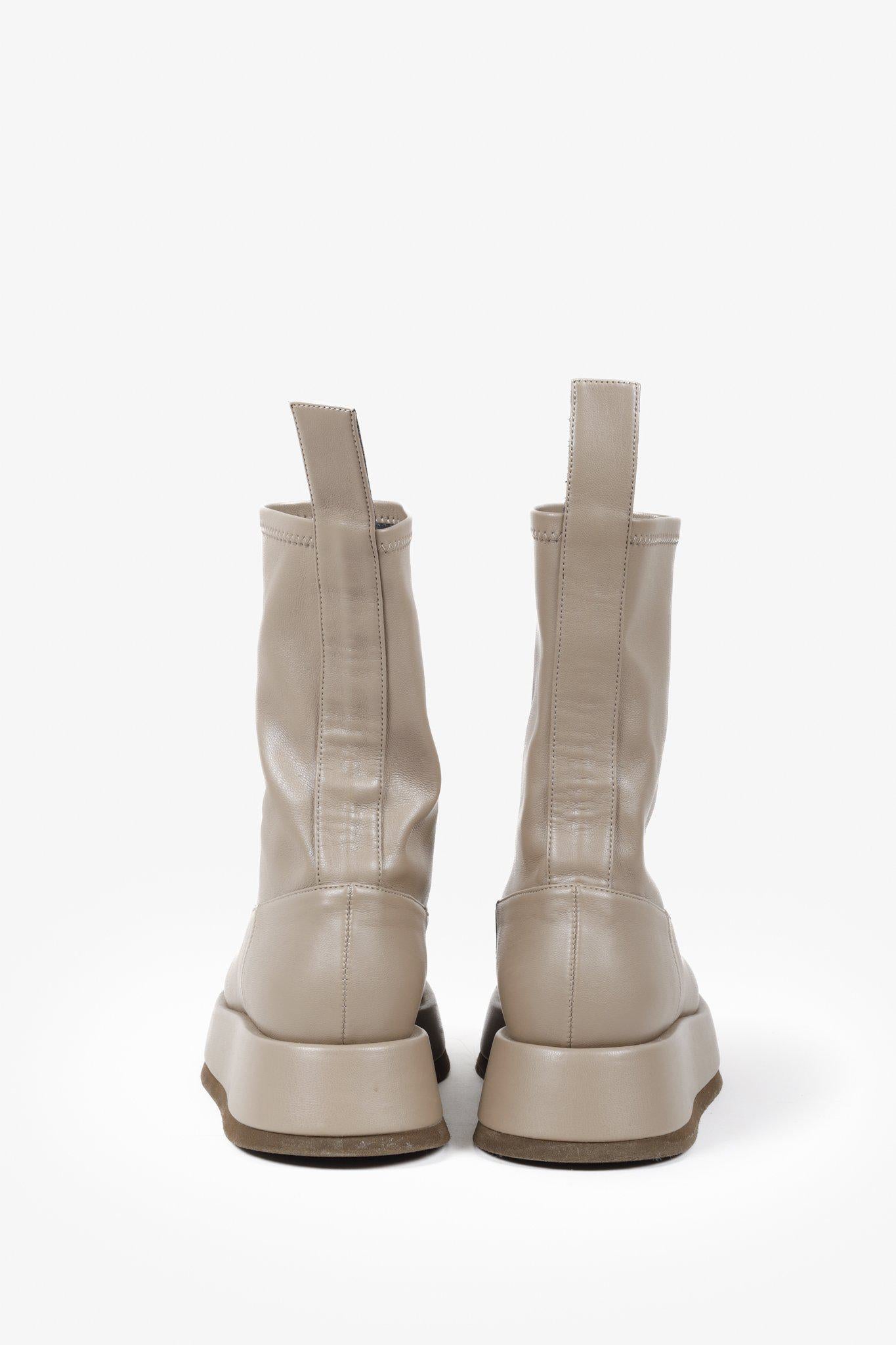 GIA BORGHINI x RHW Rosie11 Ankle Boots Leather Platform Chelsea Boot